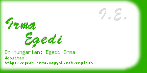 irma egedi business card